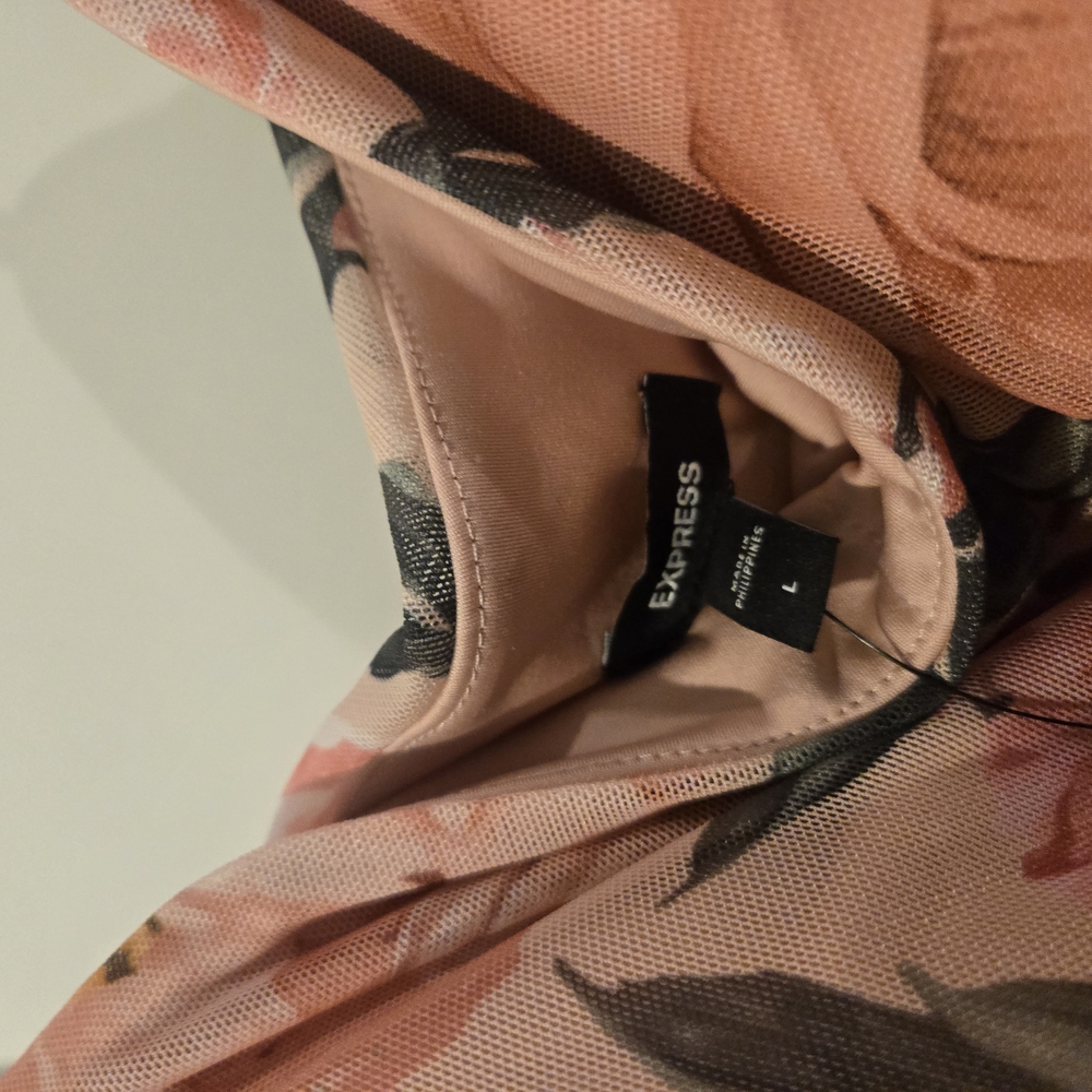 Express Pink Textured Dress